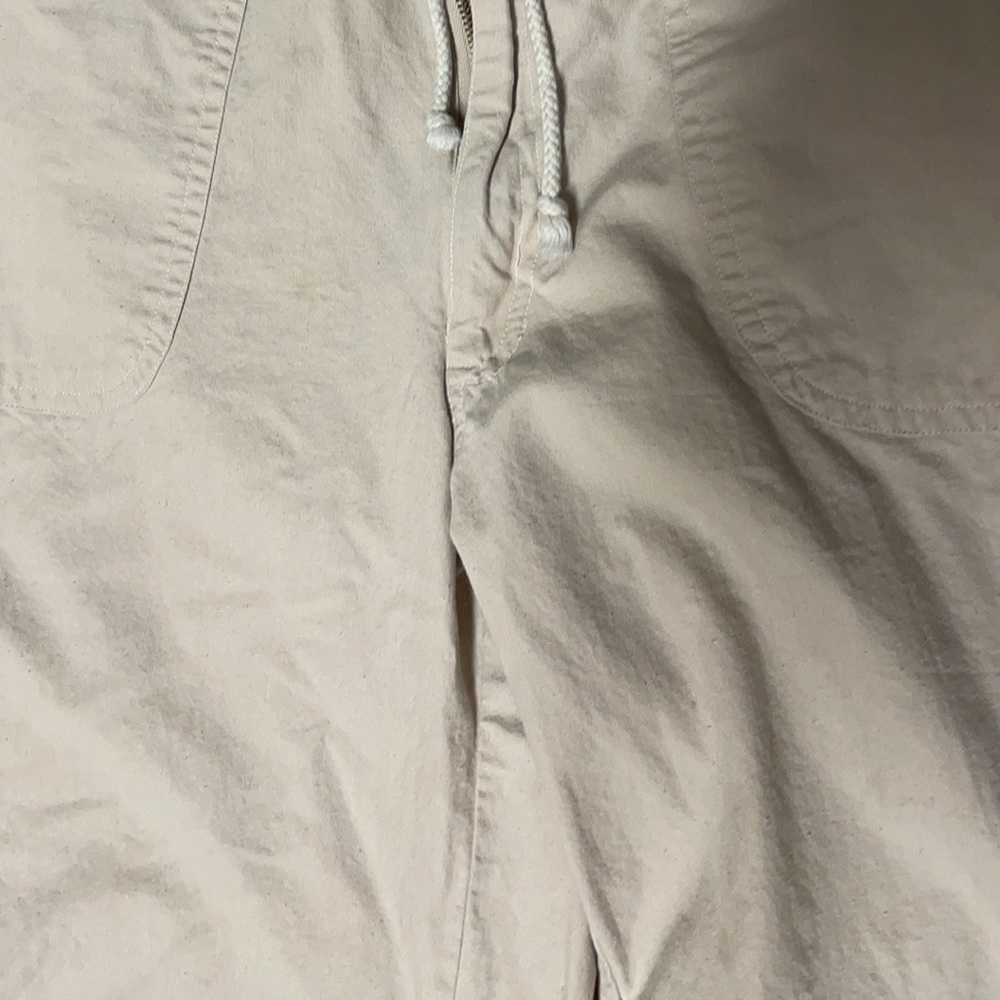 MTD Size M - 100% Cotton Tan casual pants. Has elastic drawstring waist.